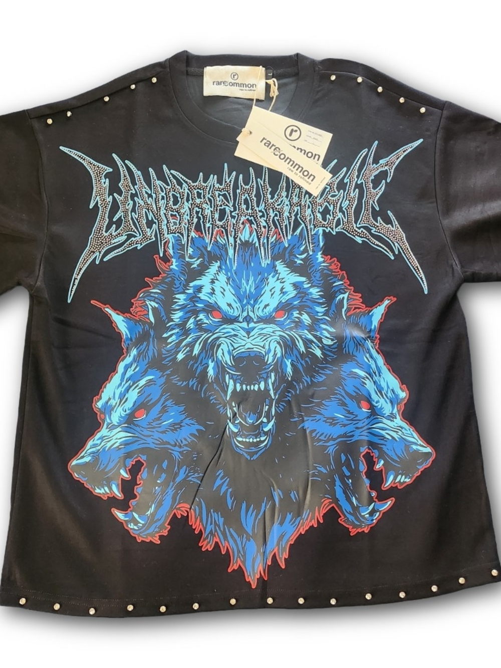 Rarecommon "Unbreakable" Black Graphic Tee - Size Large